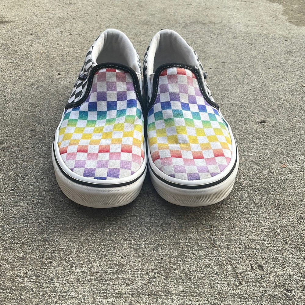 Vans rainbow shoes|Kids size 4|Rainbow